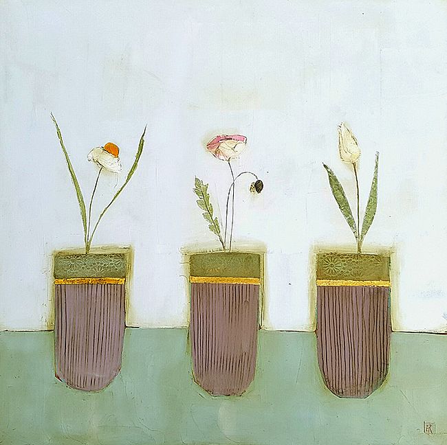 Eithne  Roberts - Three flower pots